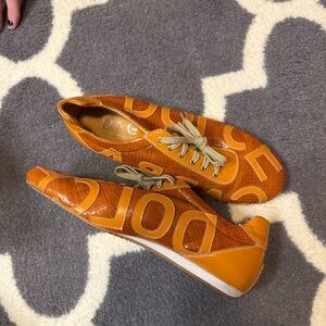 D&G Men's Orange Sneakers